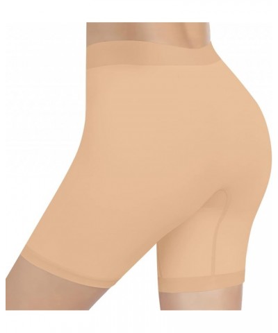 Slip Shorts Seamless Smooth Workout Yoga Bike Shorts for Women Under Dresses 3pack Nude+nude+nude 01 $15.65 Lingerie