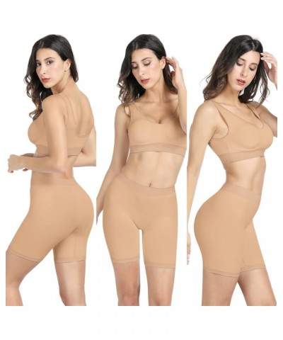 Slip Shorts Seamless Smooth Workout Yoga Bike Shorts for Women Under Dresses 3pack Nude+nude+nude 01 $15.65 Lingerie