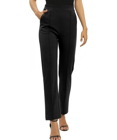 Women's Yoga Dress Pants Stretchy Casual Slacks Straight Leg Work Pants with Pockets Black $16.99 Others