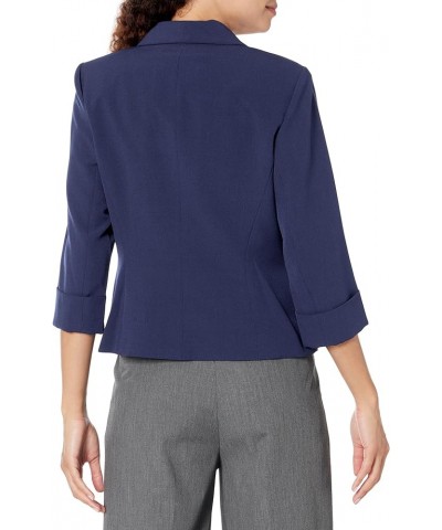 Women's Drape Neck Cardigan Jacket Navy $35.85 Sweaters