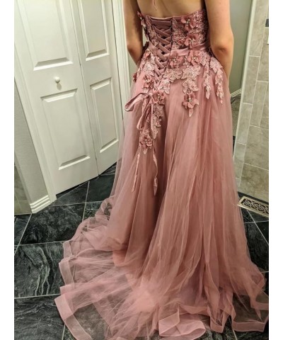 Women's Sweetheart Prom Homecoming Dresses Tulle Halter Long Evening Party Dresses with Appliques Mint $47.00 Dresses