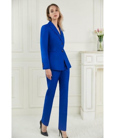 Women's Suits 2 Piece Office Casual Long Sleeved Work Suit Set Business Professional Attire Women One Button Blazer+Pants Red...