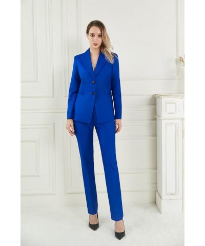 Women's Suits 2 Piece Office Casual Long Sleeved Work Suit Set Business Professional Attire Women One Button Blazer+Pants Red...