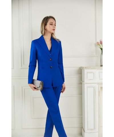 Women's Suits 2 Piece Office Casual Long Sleeved Work Suit Set Business Professional Attire Women One Button Blazer+Pants Red...