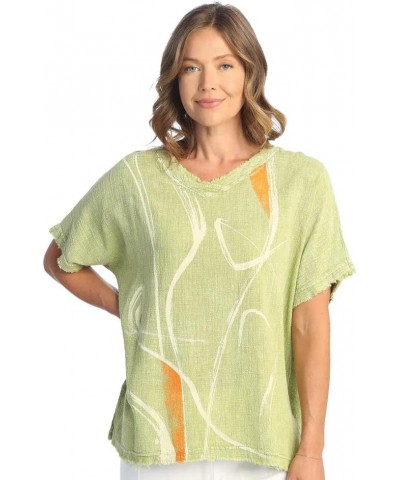 Mineral Washed Gauze Top - M92 Willow Cactus Green $42.93 Blouses