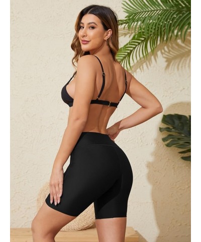 Women's Swim Shorts Board Shorts Swimwear Bathing Suits Bottoms with Pocket High Waisted Quick Dry Black2 $15.11 Swimsuits