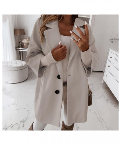 Blazers for Women,Women Long Cape Cloak Open Front Cardigans Trench Duster Solid Color Office Suit Blazer Coat A11 grey $13.7...