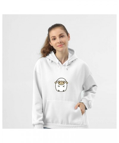 Women's Casual Hoodie Cute Sheep Pattern Long Sleeve Cotton Sweatshirt Pullover White $15.61 Hoodies & Sweatshirts