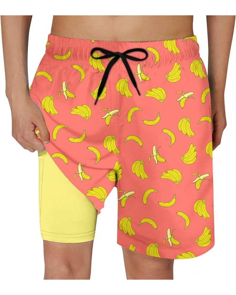 Boys Swim Trunks Compression Liner Swim Shorts Quick Dry Bathing Suit with Boxer Brief Swimwear 2-20T Banana $18.69 Shorts