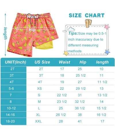 Boys Swim Trunks Compression Liner Swim Shorts Quick Dry Bathing Suit with Boxer Brief Swimwear 2-20T Banana $18.69 Shorts