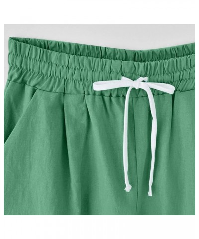 Bermuda Shorts for Women Knee Length Long Cotton Sweat Knit Shorts Pull On Walking Lounge Shorts with Pocket Z95-green $11.96...