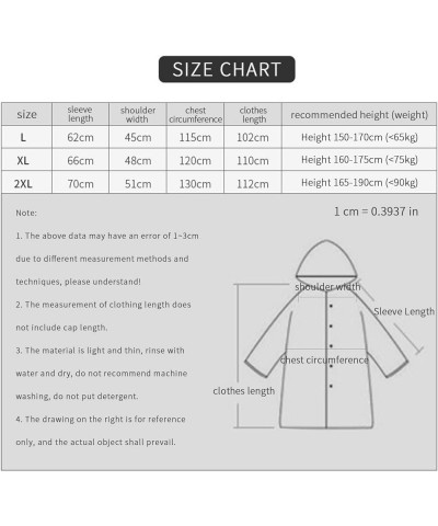 Long Raincoat Waterproof Rain Jacket with Hood Women Poncho Coat with for Hiking Cycling (Color : A-09, Size : XX-Large) XX-L...