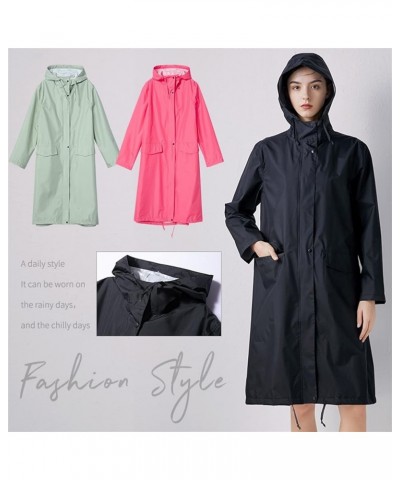 Long Raincoat Waterproof Rain Jacket with Hood Women Poncho Coat with for Hiking Cycling (Color : A-09, Size : XX-Large) XX-L...