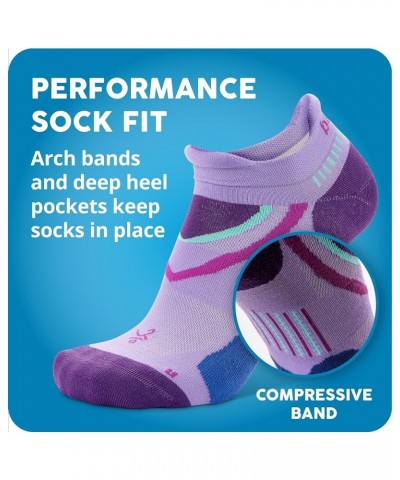 Ultraglide Cushioning Performance No Show Athletic Running Socks for Men and Women (1 Pair) Lavender/Charged Purple $11.36 Ac...