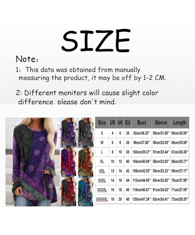 Tunic Tops for Women Loose Fit Dressy Clothes for Leggings Fall Shirts Long Sleeve Crew Neck Pullover Blouses Da-purple $9.68...