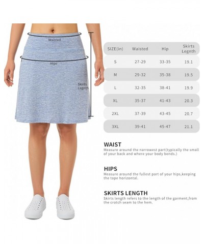 Women Skorts Skirts with Zipper Pockets,Athletic Golf Tennis Swim Skirts with 20" Knee Length for Women Light Denim $17.14 Sk...