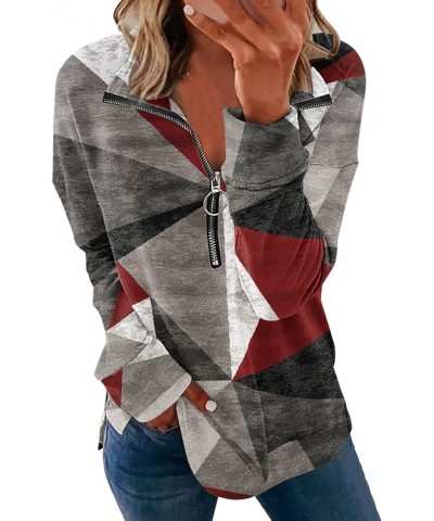 Dressy Blouses for Women,Womens Oversized Half Zip Pullover Long Sleeve Sweatshirt Quarter Zip Trendy Hoodie Dark Gray-c $11....