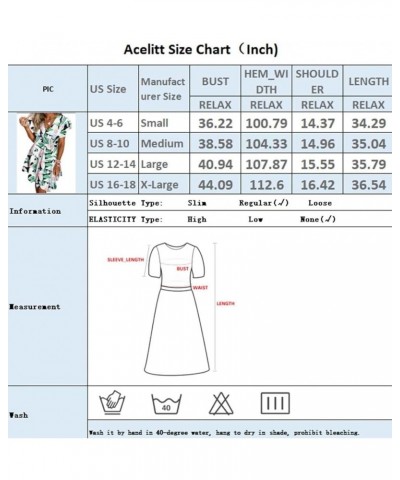 Womens Casual V Neck Flutter Short Sleeve Floral Dresses A-Line Smocked Dress,S-XL D-orange $17.33 Dresses