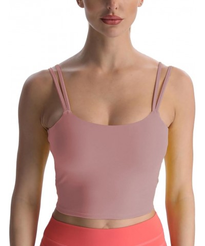 Women's Workout Sports Bras Fitness Padded Backless Yoga Crop Tank Top Twist Back Cami Woodrose $17.27 Lingerie