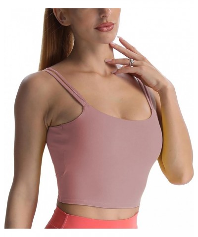 Women's Workout Sports Bras Fitness Padded Backless Yoga Crop Tank Top Twist Back Cami Woodrose $17.27 Lingerie