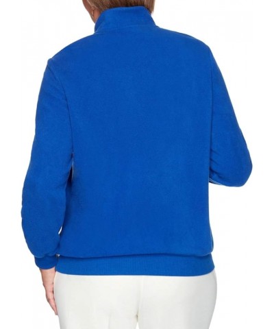 Women's Classics Winter Scene Border Anti Pill Knit Top Cobalt $17.60 T-Shirts