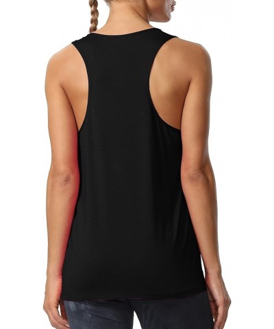 Workout Long Tank Tops for Women Plus Size Loose Fit Athletic Exercise Gym Muscle Sleeveless Shirts Tops Racerback-black $33....