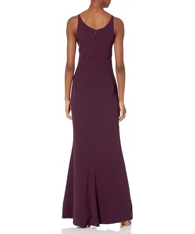 Women's Iris Crepe Side Slit Gown Plum $35.36 Dresses