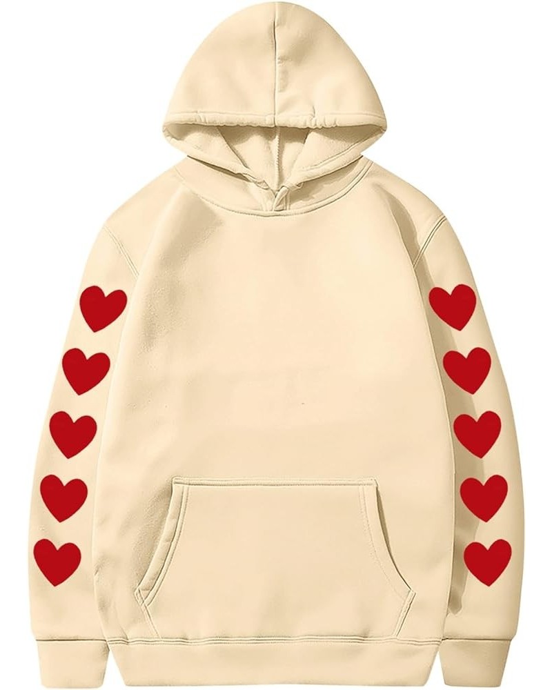 Valentine's Day Hoodies for Women Cute Heart Print Sweatshirts I Love My Boyfriend Pullover Casual Long Sleeve Ladies Clothes...