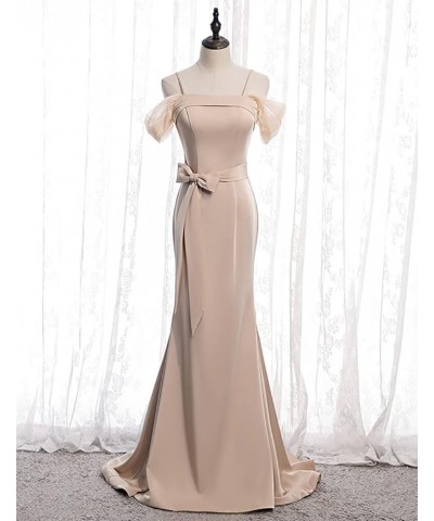 Long Prom Dress Satin Formal Dresses for Women Evening Dresses Party Gowns Spaghetti Strap Mint Green $36.12 Dresses