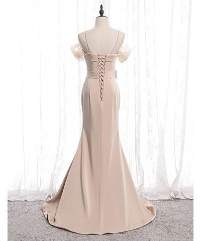 Long Prom Dress Satin Formal Dresses for Women Evening Dresses Party Gowns Spaghetti Strap Mint Green $36.12 Dresses