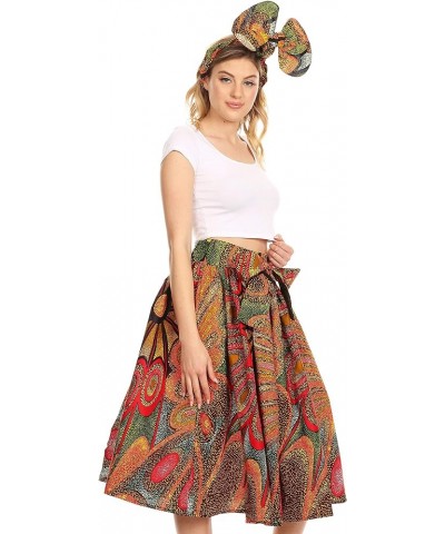 African Dutch Ankara Wax Print Full Circle Skirt 501-multi $22.05 Skirts