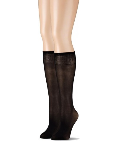 Women's Plus Size Queen Ultra Soft Microfiber Knee High Stockings 2-Pack Black $8.39 Socks