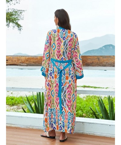 Kimonos for Women Duster Kimono Beach Boho Kimono Beach Cover up bathing suit cover up 23100-5 $14.40 Robes