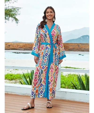 Kimonos for Women Duster Kimono Beach Boho Kimono Beach Cover up bathing suit cover up 23100-5 $14.40 Robes