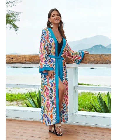 Kimonos for Women Duster Kimono Beach Boho Kimono Beach Cover up bathing suit cover up 23100-5 $14.40 Robes