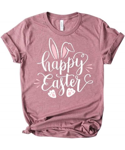 Easter Shirts for Women Short Sleeve Summer Tops Cute Bunny Rabbit Graphic Tees Easter Gift Loose Casual T Shirts 2024 Aa- Pi...