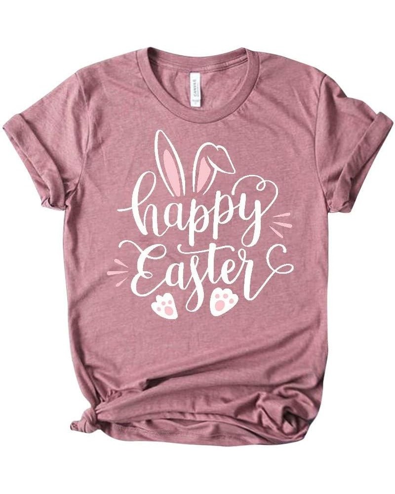 Easter Shirts for Women Short Sleeve Summer Tops Cute Bunny Rabbit Graphic Tees Easter Gift Loose Casual T Shirts 2024 Aa- Pi...