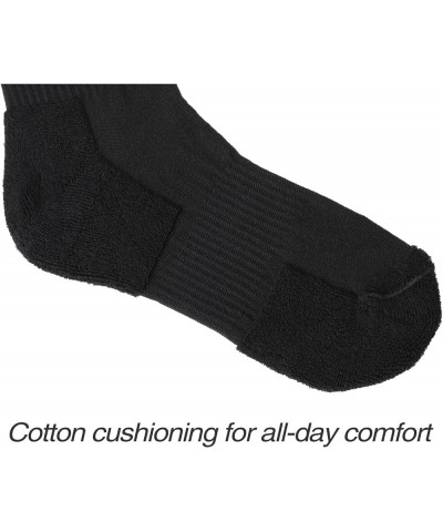 Cotton Cushioned Arch Support Training Gym Athletic Quarter Socks for Workout Tennis Basketball Golf Running Stripe Black-whi...