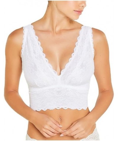 Women's NSN Lngline Plnge Curvy Bralet Weiss $20.10 Lingerie