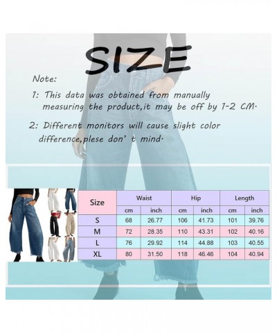 Women Baggy Boyfriend Jeans Vintage Wide Leg Mid Rise Jeans Barrel Denim Ankle Pants Y2k Clothes 2-white $16.19 Jeans