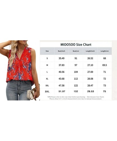 Women's V Neck Sleeveless Tank Tops Summer Casual Loose Fit Chiffon Pleated Blouses Shirts B-green $12.71 Tanks