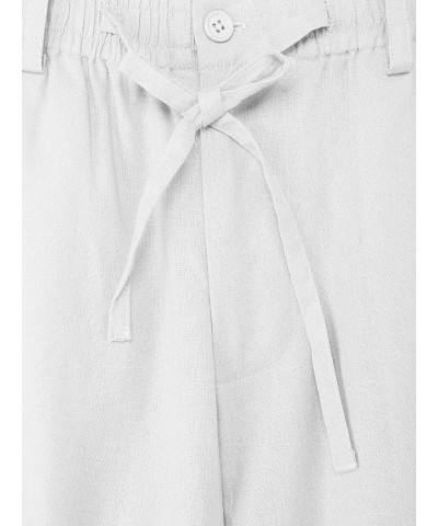 Womens Premium Soft Linen Shorts & Pants Relaxed Fit Comfort Wear Boho Beach Coverup Style Long Pants 3bh01_white $10.56 Swim...