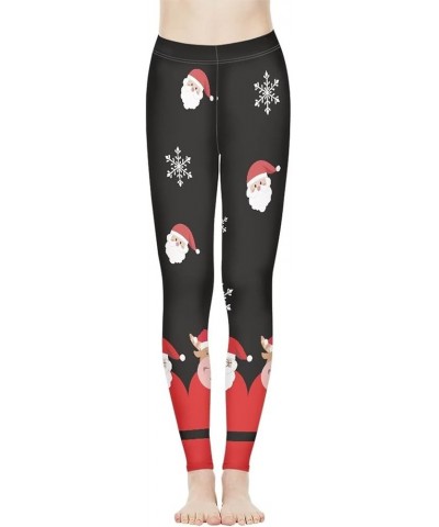 Womens Capri Legging Yoga Pants for Women Mesh Running Exercise Workout Leggings Cartoon Santa Claus $10.00 Leggings