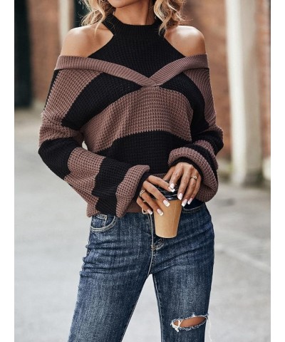 Women's Sweater Color Block Drop Shoulder 2 in 1 Sweater Sweater for Women (Color : Multicolor, Size : Small) Medium Multicol...