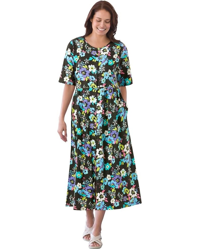 womens Modern Black Multi Garden $19.91 Dresses