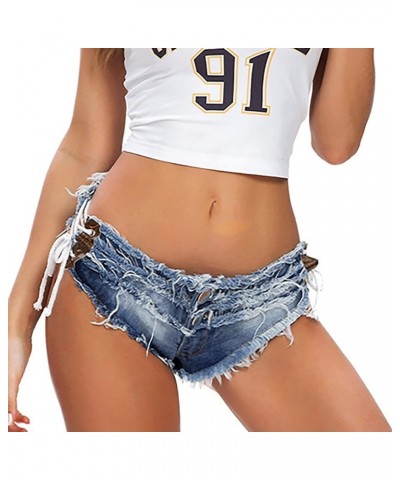 Women Sexy Cut Off Low Waist Denim Jeans Shorts Mini Hot Pants Gray Jeans Pants for Women Long A3-blue $12.71 Shorts