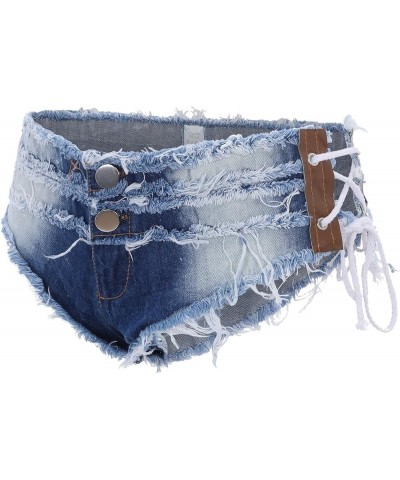 Women Sexy Cut Off Low Waist Denim Jeans Shorts Mini Hot Pants Gray Jeans Pants for Women Long A3-blue $12.71 Shorts