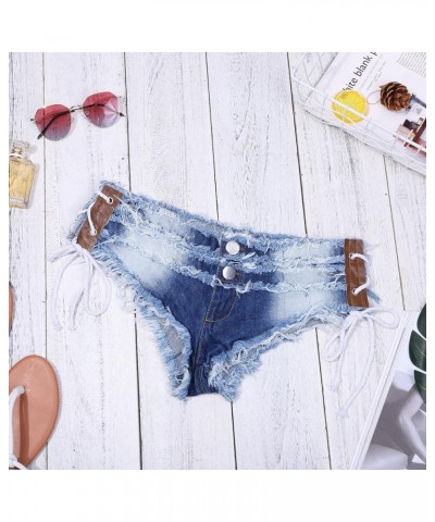 Women Sexy Cut Off Low Waist Denim Jeans Shorts Mini Hot Pants Gray Jeans Pants for Women Long A3-blue $12.71 Shorts