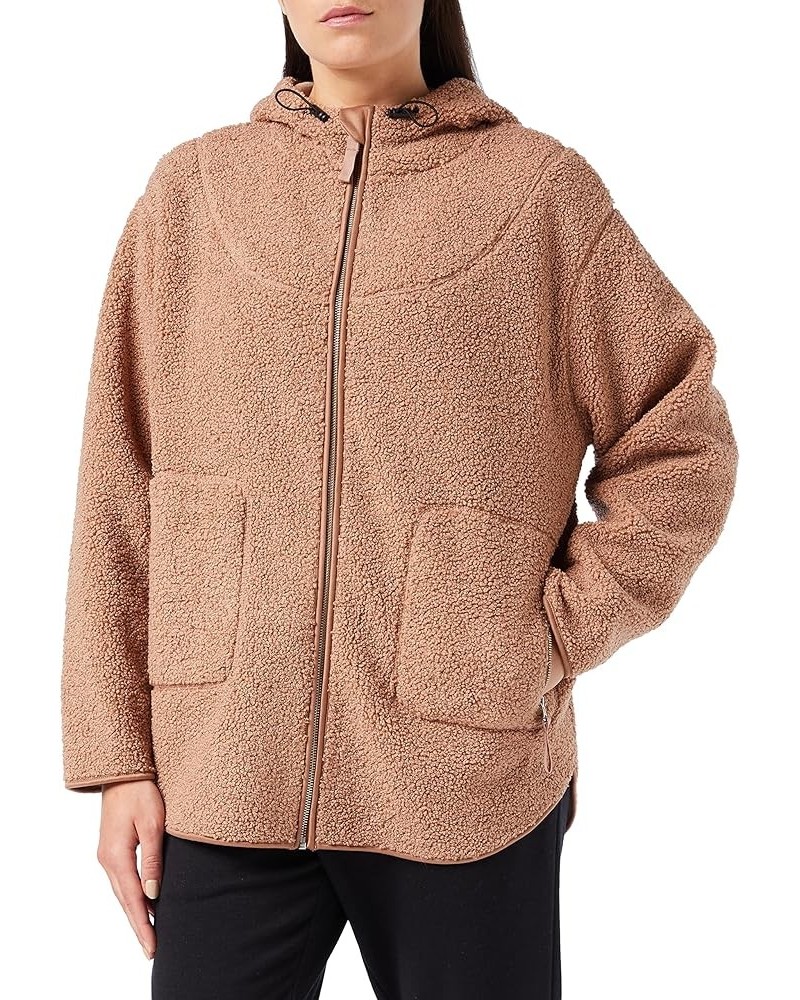 Women's Oversized Fleece Mushroom Brown $35.62 Jackets