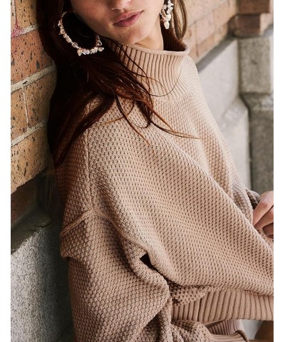 Women's 2 Piece Sweater Skirt Set Casual Long Sleeve Turtle Neck Sweater Pencil Skirt Outfits Lounge Sets Khaki $31.31 Active...